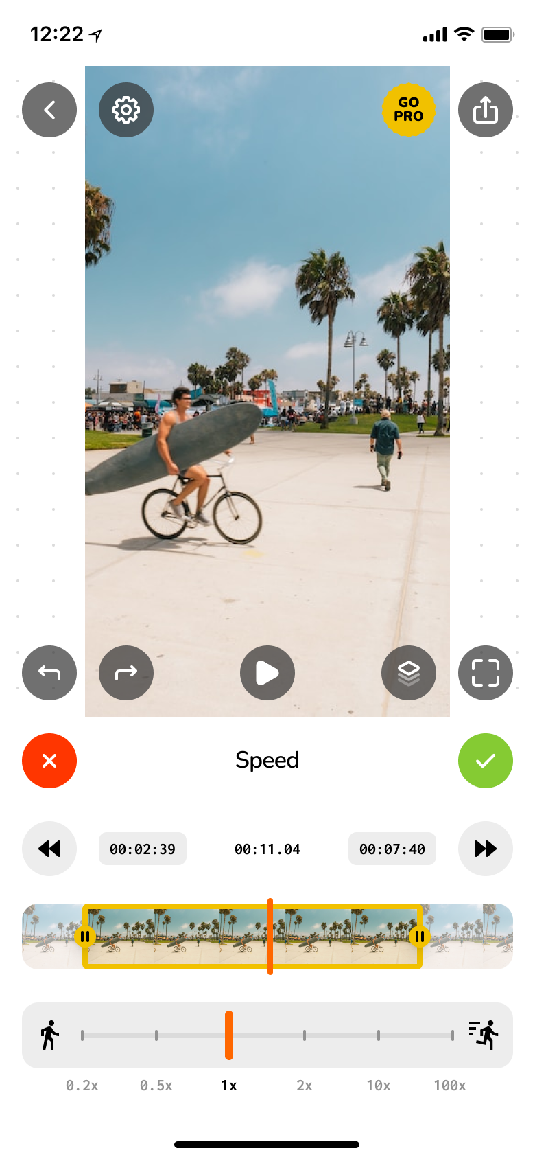 Frame of the Videoshop video editor in Figma (Light Mode)