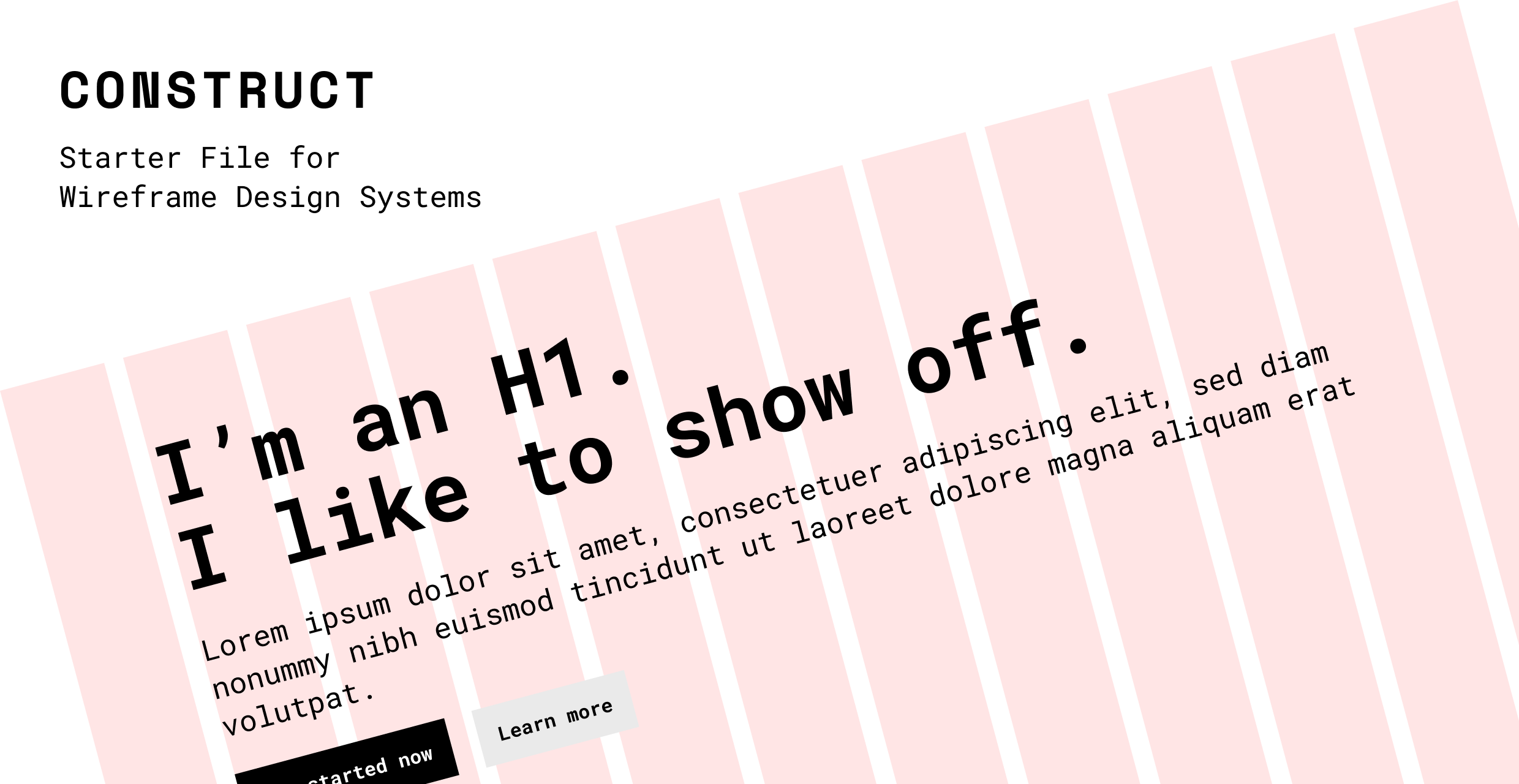 Figma thumbnail frame of the Construct wireframe design system
