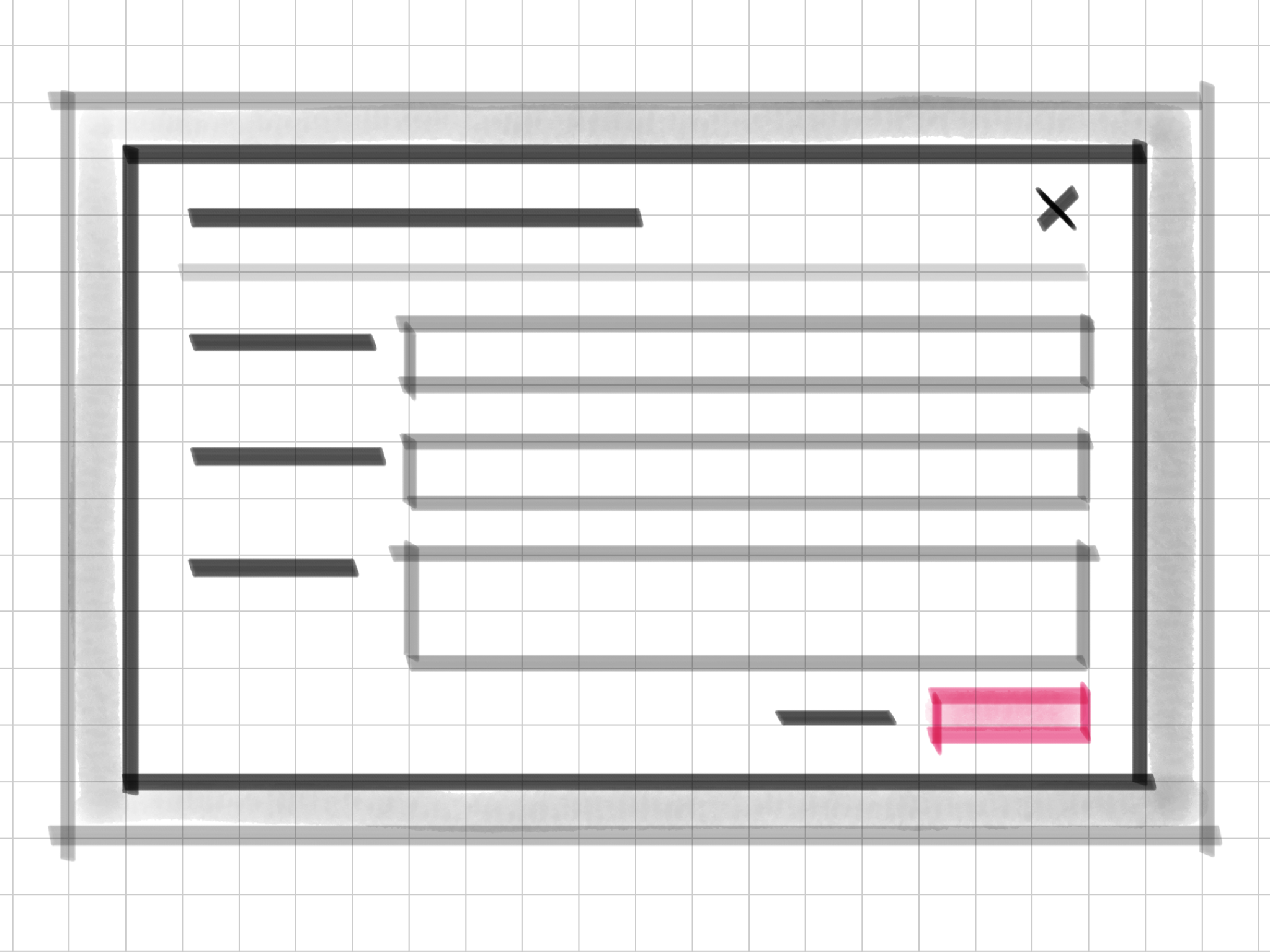 Sketch showing a step in the GreetBot web app user flow