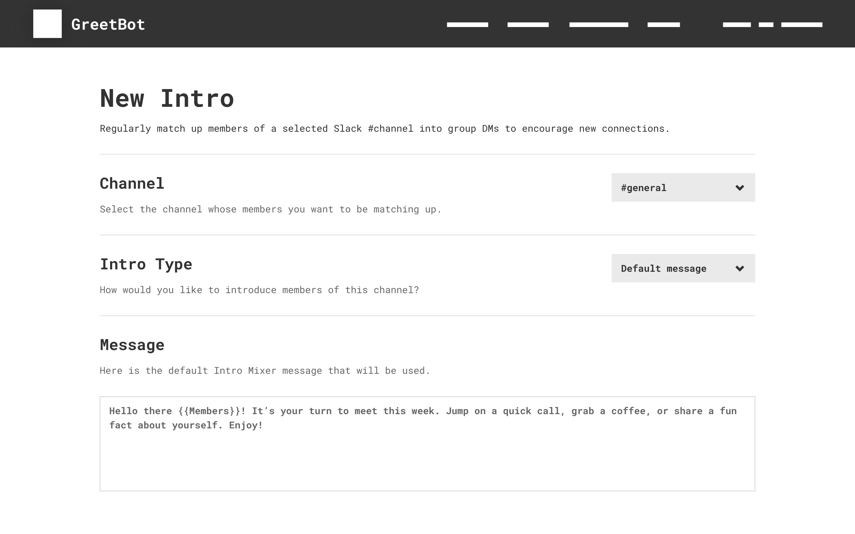 Wireframe of the ‘Intro Mixer’ web editor (desktop viewport)
