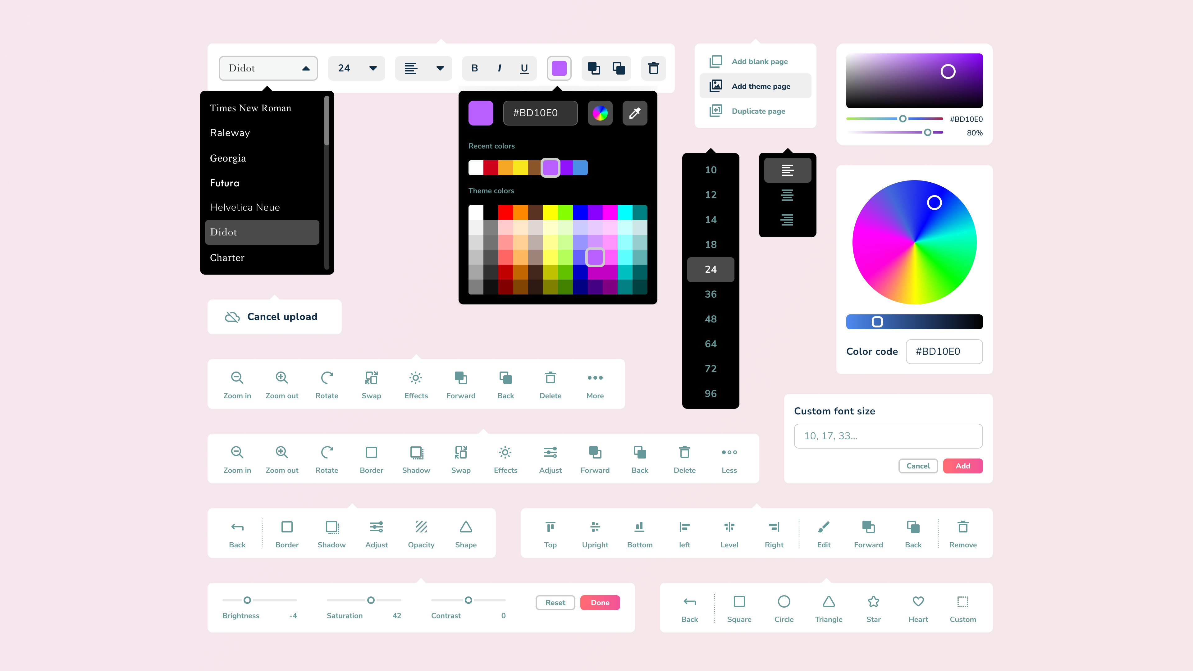 Mixbook photo book editor system components